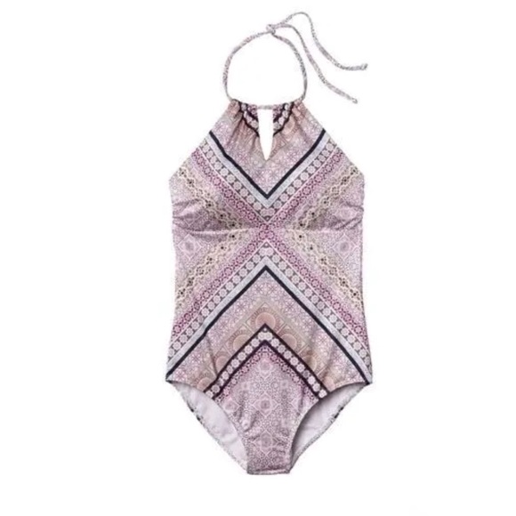 Athleta Aqualuxe One piece Swimsuit Woman’s Size Large High Neck Ties in Back - Picture 13 of 13